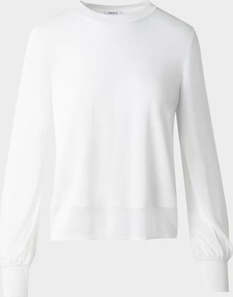 Akris Semi Sheer Knit Crewneck Sweater