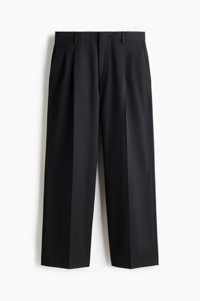 H&M Elegante Hose in Loose Fit - Schwarz