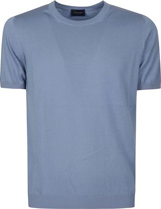 Drumohr Cotton Crewneck Short-Sleeve T-Shirt