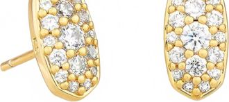 Kendra Scott Womens Grayson Crystal Stud Earrings In Gold