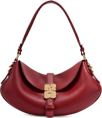 Ganni Borsa a spalla con fibbia - Rosso