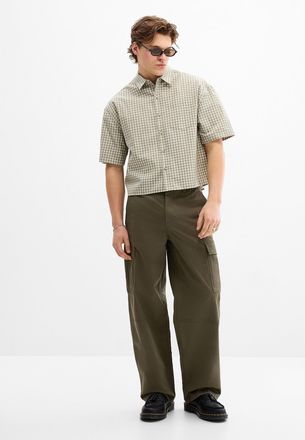 Djab Mens Wide-leg cargo chinos Loose fit
