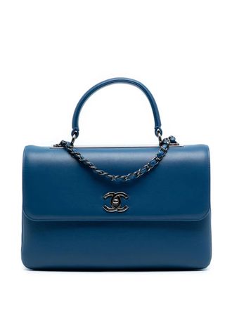 Chanel 2019 Medium Lambskin Trendy CC Top Handle Bag satchel - women - Lambskin - One Size - Blue