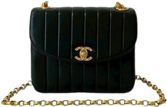 Chanel Pre-owned Vintage Cross Body Bag - Dames - Vintage Schoudertas - Zwart - ONE Size - Leer - Vintage
