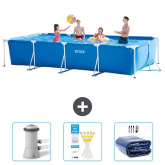 Intex Piscina Con Estructura Rectangular - 450x220x84 Cm - 6-piezas Scb74