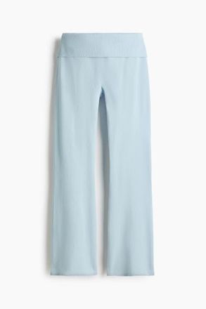 H&M Knitted Yoga Pants in Light Blue at Nordstrom, Size Xx-Large