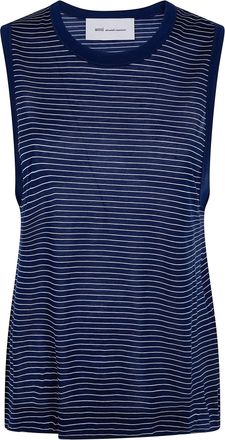 Ami Classic Fit Striped Tank Top With Ami De Coeu