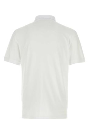 Stone Island Mens White Stretch Piquet Polo Shirt T-shirts And Polos