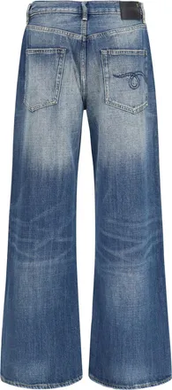 R13 Womens Darcy Loose Jeans Raine Blue Cotton