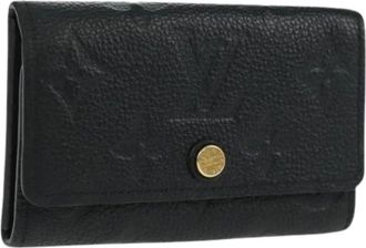 Louis Vuitton Pre-owned Wallets, female, Black, Size: ONE SIZE Pre-owned Canvas Key-Holder