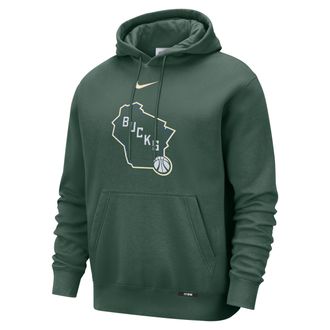 Nike Milwaukee Bucks City Edition Nike Mens Club Hoodie in Green | HQ5551-323