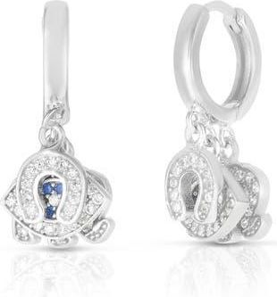 Sphera Milano Lucky Charm Drop Huggie Hoop Earrings in Silver at Nordstrom Rack