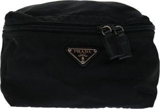 Prada Tessuto Black Synthetic Clutch Bag (Pre-Owned)