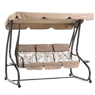 Siediti Fuori e Dentro Balanc&iacute;n 3 plazas con funci&oacute;n cama bronce