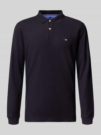 Fynch-Hatton Fynch-Hatton Regular Fit Poloshirt mit Logo-Stitching in Marine, Größe XXL