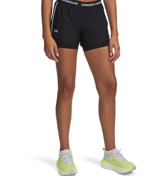 Under Armour 2-in-1-Shorts UNDER ARMOUR TECH, Damen, Gr. XXL, N-Gr, schwarz-weiss (schwarz, schwarz, wei&szlig;), Obermaterial: 100% Polyester, Hosen 2-in-1-Shorts, spor