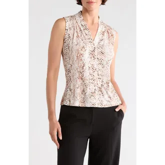 Calvin Klein Python Print V-Neck Camisole in Adobe Multi at Nordstrom Rack, Size X-Small