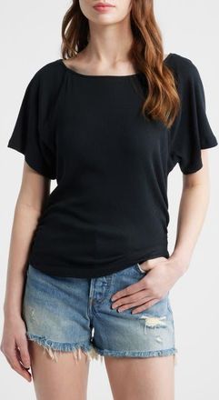 Free People Lucy Off-the-Shoulder T-Shirt in Black at Nordstrom, Size X-Large