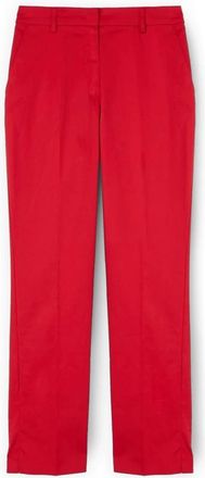 Motivi Straight Broeken - Dames - Straight fit broeken - Rood - XL - Katoen - Broeken