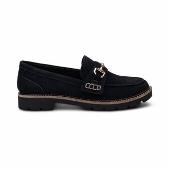 Aetrex Womens Collette Arch Support Loafer In Black Suede