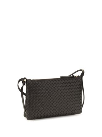 Bottega Veneta Intrecciato Calfskin Leather Shoulder Bag - Black