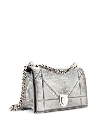 Dior Diorama Flap Bag Cannage Embossed Calfskin Medium shoulder bag - women - Calf Leather - One Size - Silver