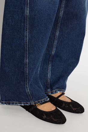 Dolce & Gabbana Lace Ballet Flats, Womens, Black