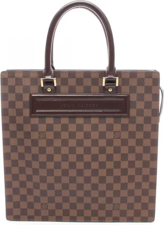 Louis Vuitton Brown Ebene Coated Canvas Damier Canvas Leather Handbag Tote Bag (Pre-Owned)