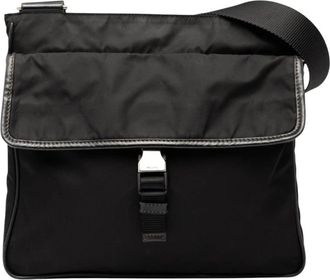 Prada Pre-owned Flap Messenger Bag - Dames - Vintage Schoudertas - Zwart - ONE Size - Vintage