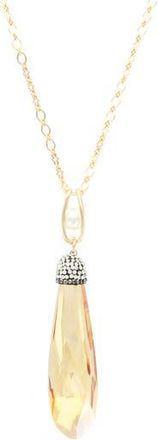Olivia Welles Quinn Crystal Pendant Necklace in Gold at Nordstrom Rack