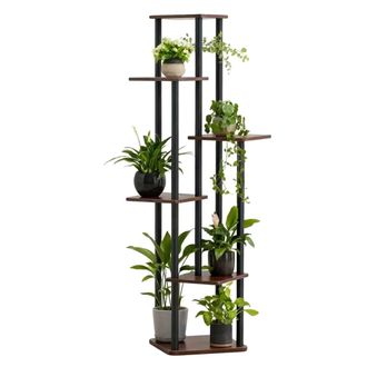OEM Soporte Para Plantas, Dise&ntilde;o De 6 Niveles, Construcci&oacute;n De Madera Y Metal, Soporte Para Plantas