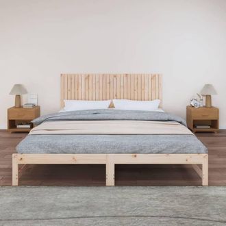 Berkfield Home Wall Headboard 185x3x60 cm Solid Wood Pine in Light Tan | Size: 185 x 3 x 60 cm