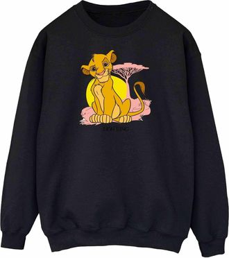 Disney Dames/Dames The Lion King Simba Pastel Sweatshirt (Zwart)