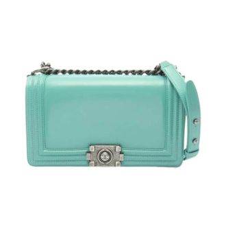 Chanel Pre-owned Vintage Schoudertas - Dames - Pre-owned - Groen - Maat: ONE Size Leer