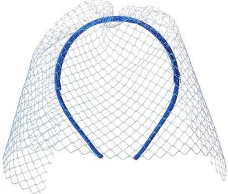 Maison Michel veil-detail headband - women - Nylon - One Size - Blue