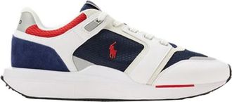 Ralph Lauren Train 89 V2 Suede-Paneled Sneaker - Heren - Sneakers - Wit - 42 EU - Leer - Schoenen