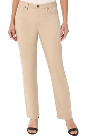 Jones New York Lexington Straight Leg Jeans in Jones Khaki at Nordstrom, Size 16P