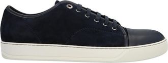 Lanvin Navy Blue Suede Sneakers