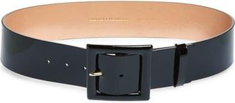 Carolina Herrera Icon Patent Leather Belt in Black at Nordstrom, Size X-Large