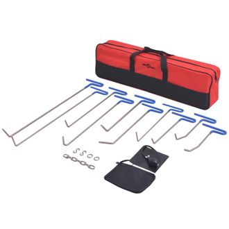 vidaXL Set Reparaci&oacute;n De Abolladuras Sin Pintura Acero Inox 16 Piezas Vidaxl