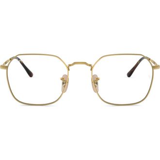 Ray-Ban Jim 51mm Irregular Optical Glasses in Gold Flash at Nordstrom