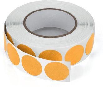 OEM 1000 Pegatinas Redondas Autoadhesivas De Color Naranja De 19 Mm En Rollo Para Codificaci&oacute;n Y Etiquetado