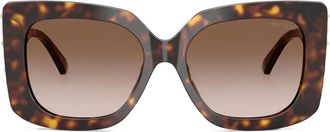 Jimmy Choo Eyewear stud-embellished square sunglasses - Brown