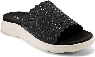 Easy Spirit Alora Slide Sandal in Black at Nordstrom, Size 9.5