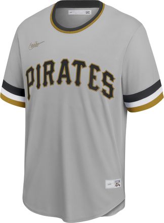 Nike Mens MLB Pittsburgh Pirates (Roberto Clemente) Cooperstown Baseball Jersey in Grey | C267QBT-CP1