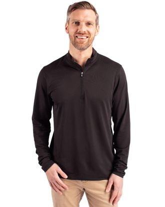 Cutter & Buck Virtue Eco Pique Recycled Quarter Zip Mens Pullover Jacket