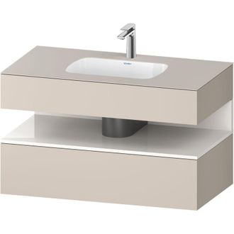 Duravit Qatego Lavabo Encastrado Con Base De Lavabo Consola, - Duravit