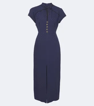 Alessandra Rich Silk jacquard midi dress