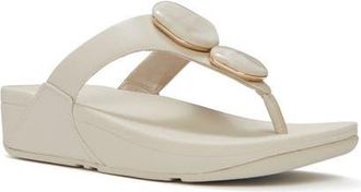 FitFlop Lulu Marbled-Stone Toe-Post in Paris Beige at Nordstrom, Size 11
