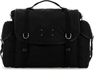 Maison Margiela Black Fabric Messenger Travel Bag